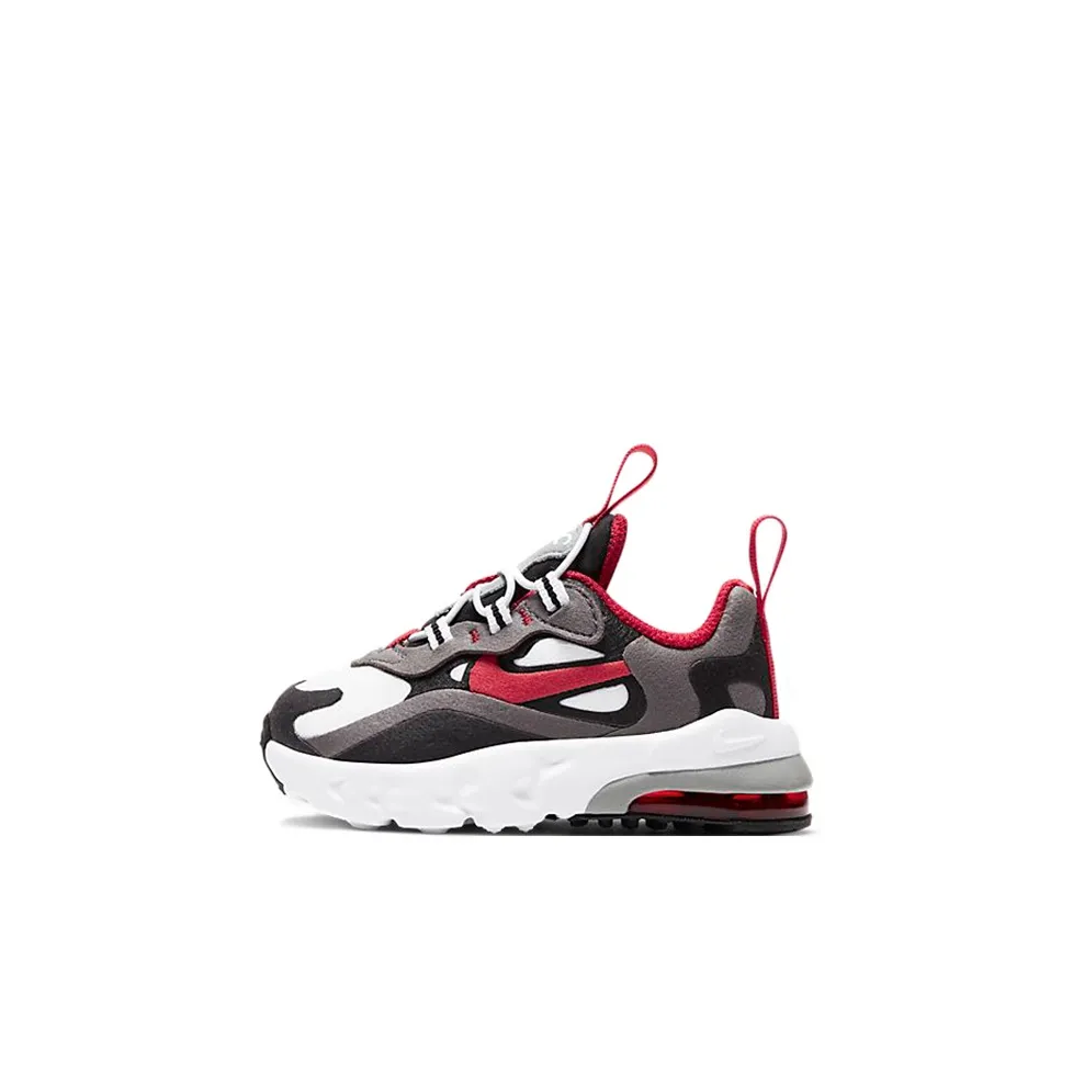 Nike Air Max 270 Low Топ Беговые кроссовки Серый Белый Красный Для малышей и детей дошкольного возраста