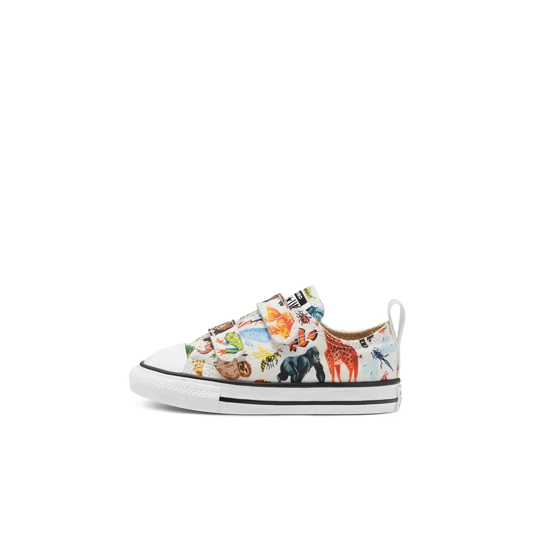 Converse All Star 2V Low Top Skateboard Shoes White Multicolor Infant And Toddler