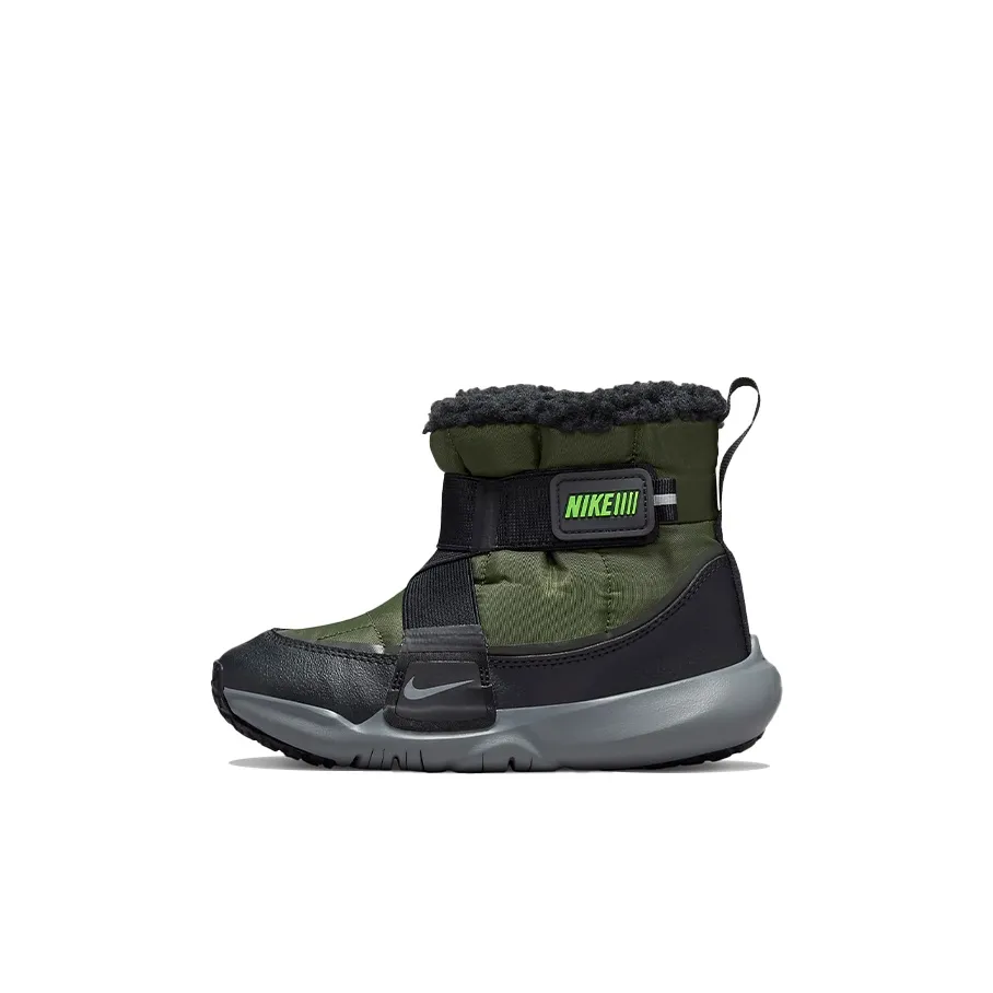 Ботинки Nike Flex Advance Abrasion Resistant Водонепроницаемые Теплоизоляционные Низкие Детские Армейские Зеленые для детей 3-7 лет