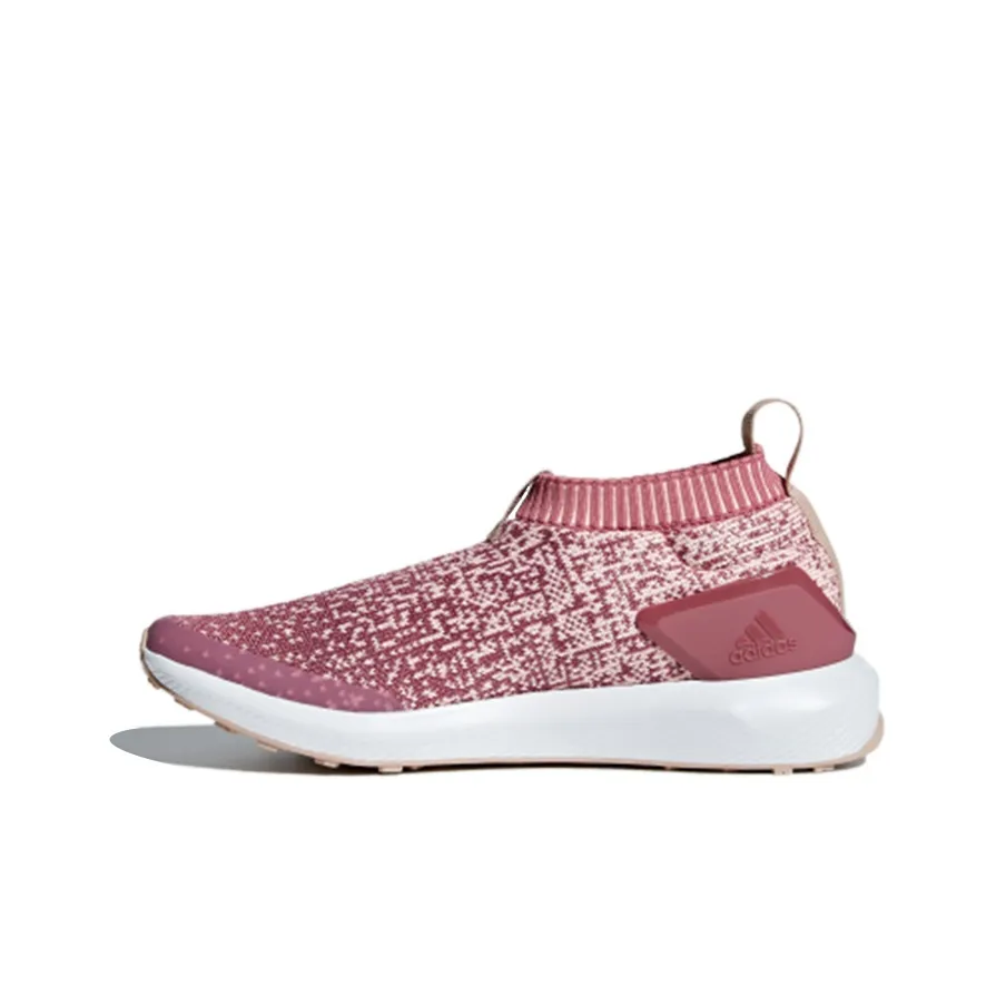 Adidas Rapidarun Без шнуровки KNIT J Low Топ Детские беговые кроссовки Фиолетовый Подростки