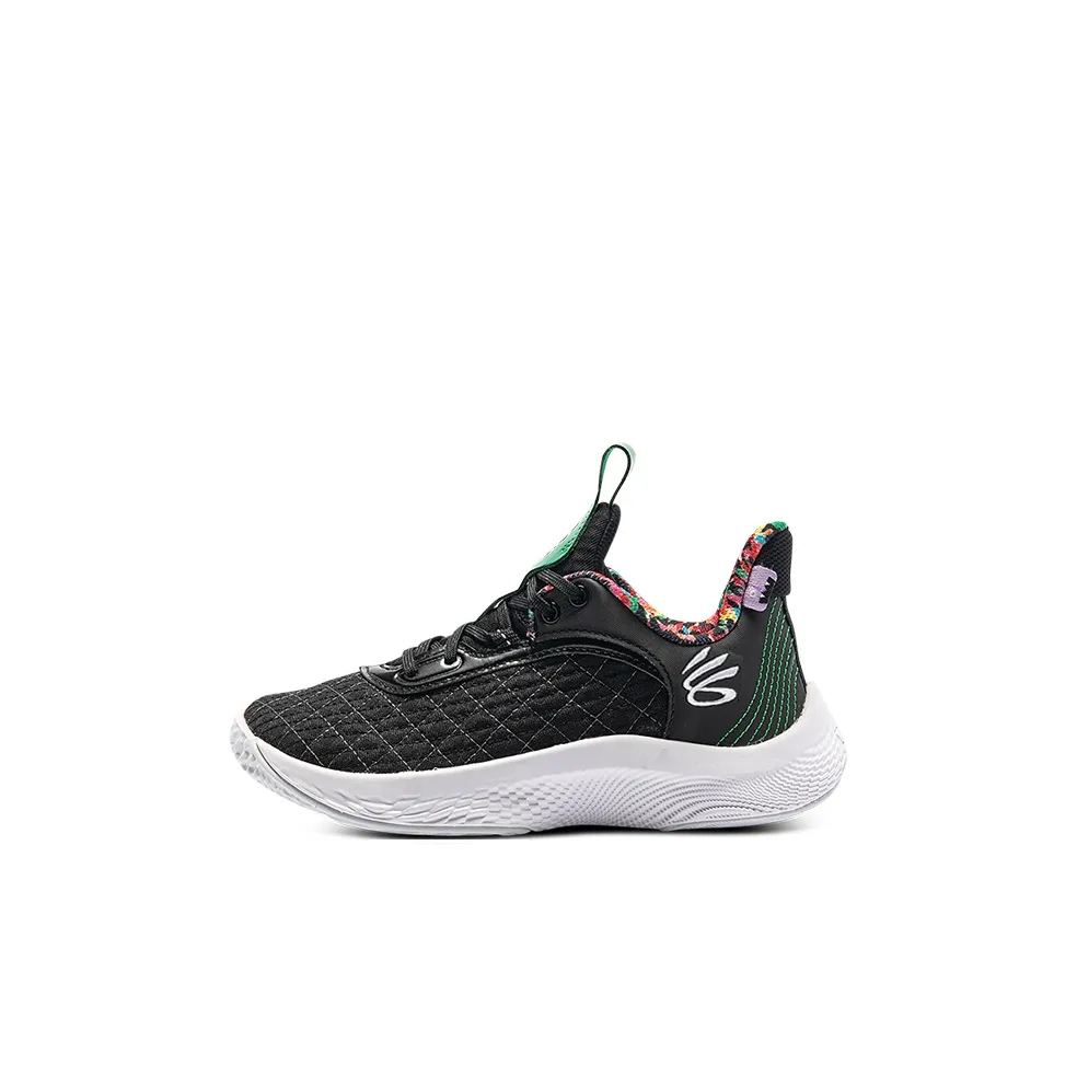 Улица Сезам x Under Armour Curry 9 Curry Low Баскетбольные кроссовки для игры Черный Детский возраст 3-7 лет