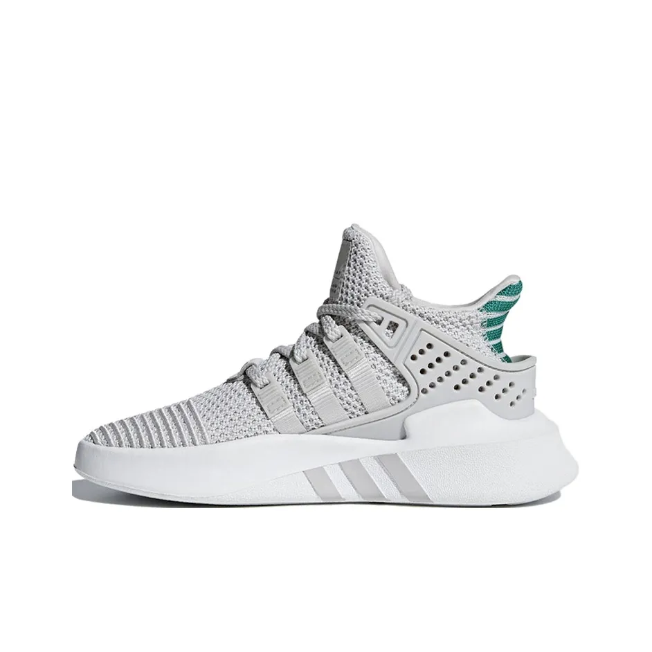Adidas Originals Eqt Bask Adv J Амортизация Устойчивость к истиранию Баланс MID Топ Kids Lifestyle Shoes Серо-зеленый Подростки