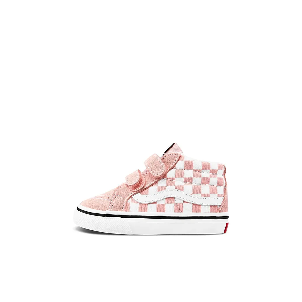 Vans SK8 Mid Reissue V Mid Top Toddler Shoes Pink White Infant And Toddler