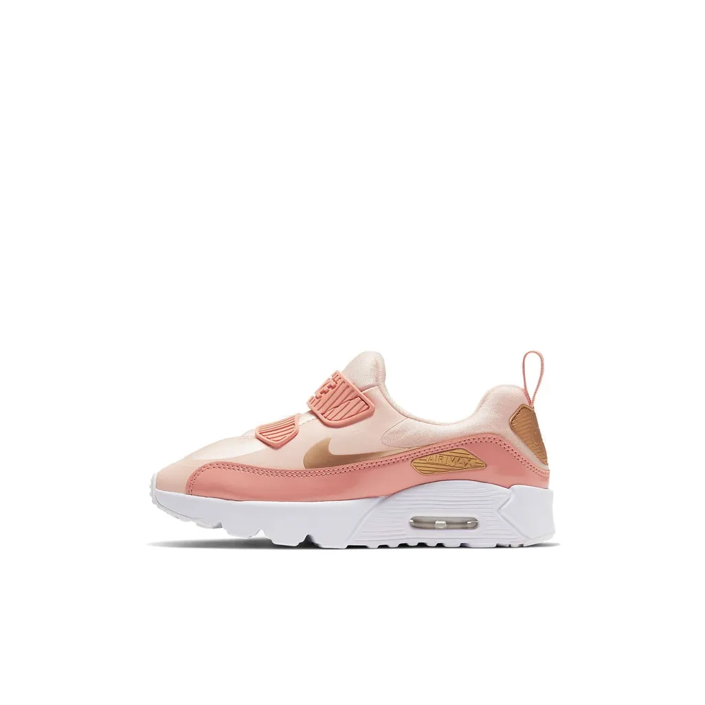 Nike Air Max Tiny 90 Амортизация Низкий Топ KIDS Lifestyle Shoes Белый Розовый Детский Возраст 3-7 лет