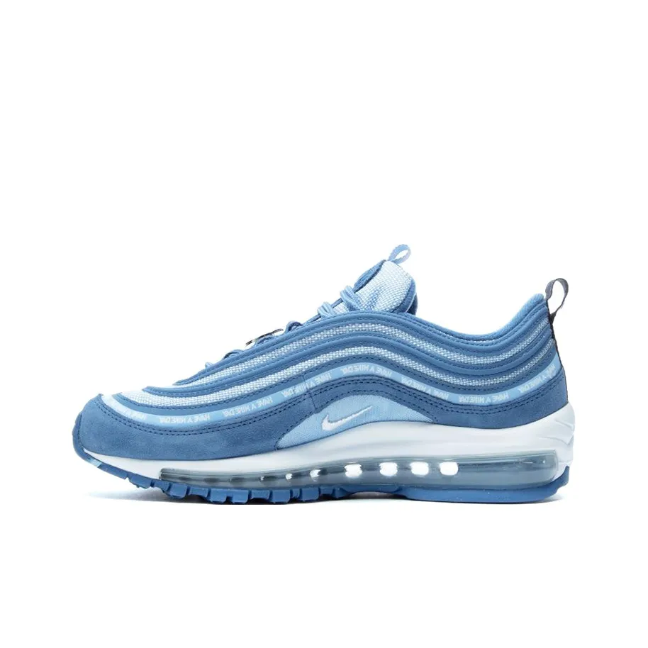 Nike Air Max 97 Have A Nike Day Смайлик Винтаж Амортизация Баланс Низкий Топ Детские Беговые Кроссовки Туманно-Синий Подростки