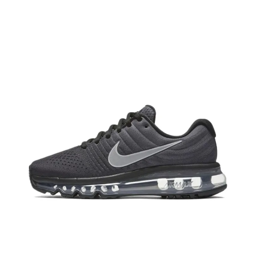 Nike Air Max 2017 Low Топ Детские Беговые Кроссовки Черный Серый Подростки