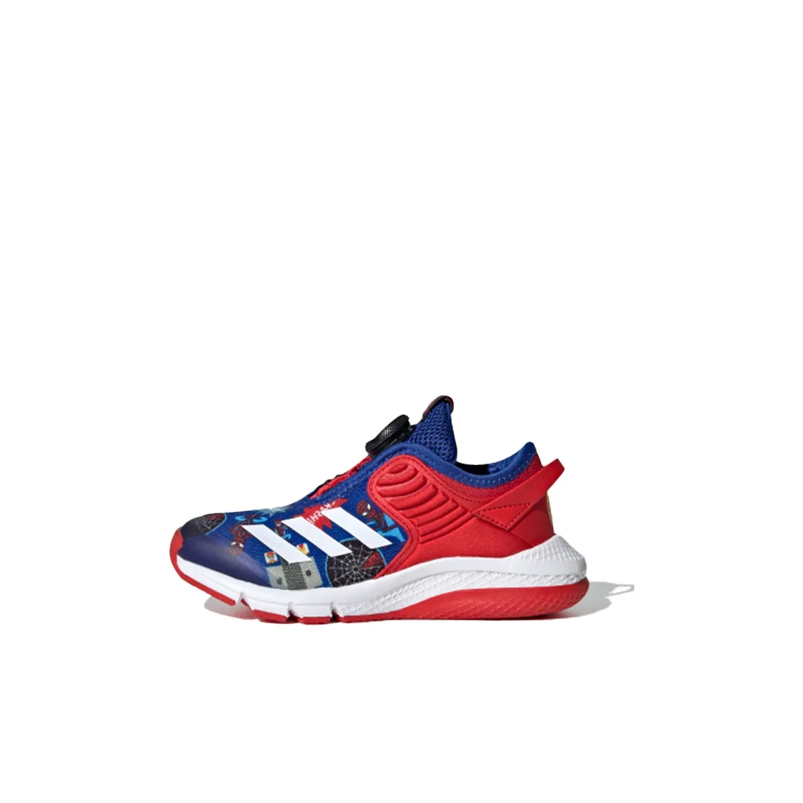 Spiderman x Adidas Activeflex BOA K Slip Resistant Abrasion Resistant Low Топ Детские беговые кроссовки Синий красный Детский