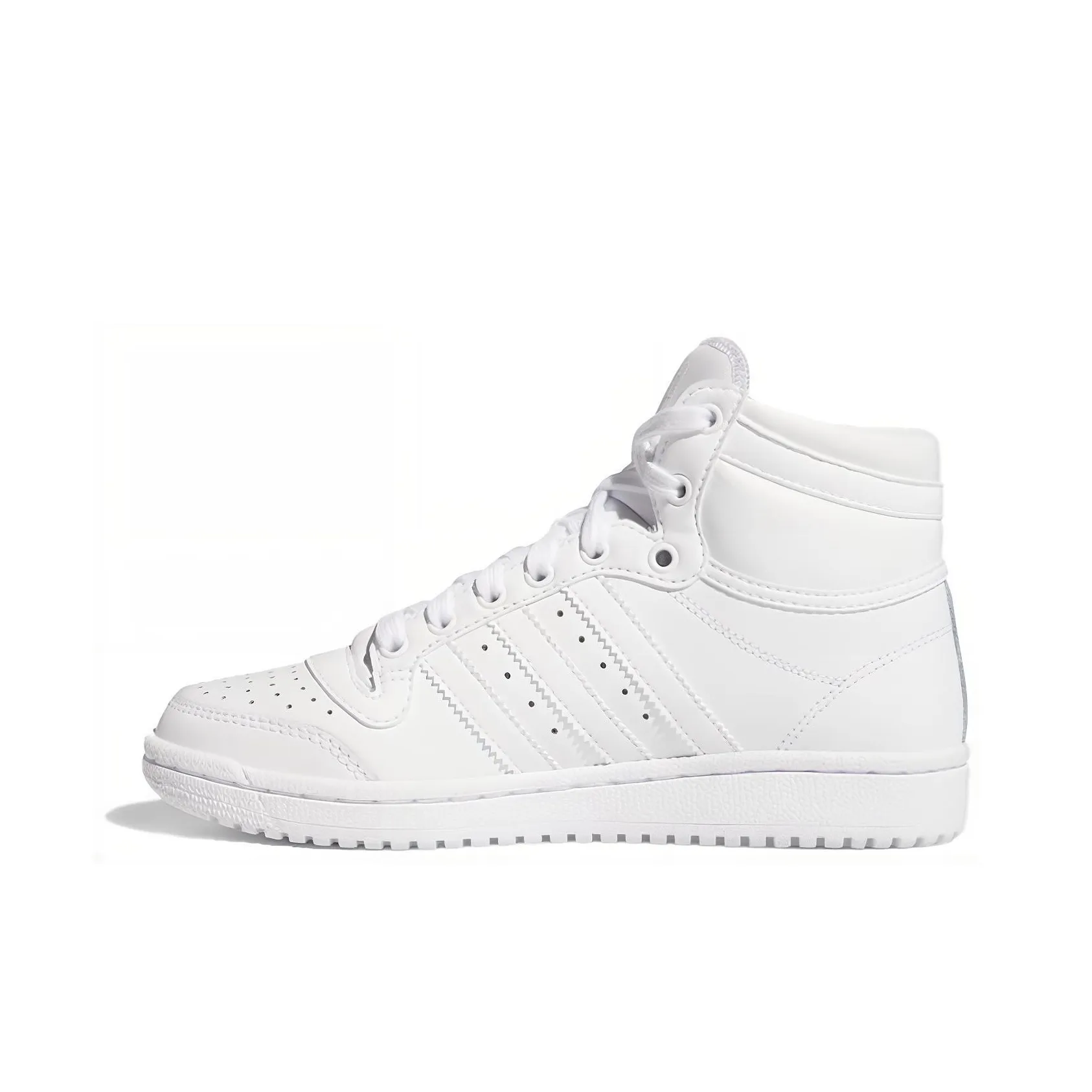 Adidas Originals Top Ten J Дышащий Высокий Топ Детские Скейтбординги Белый