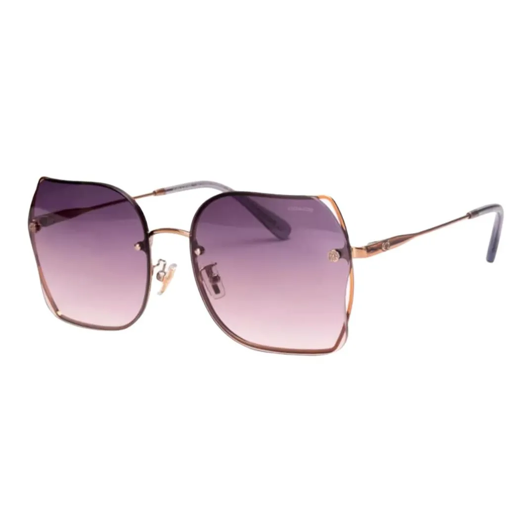 COACH Alloy Square Sunglasses Unisex Rose Gold