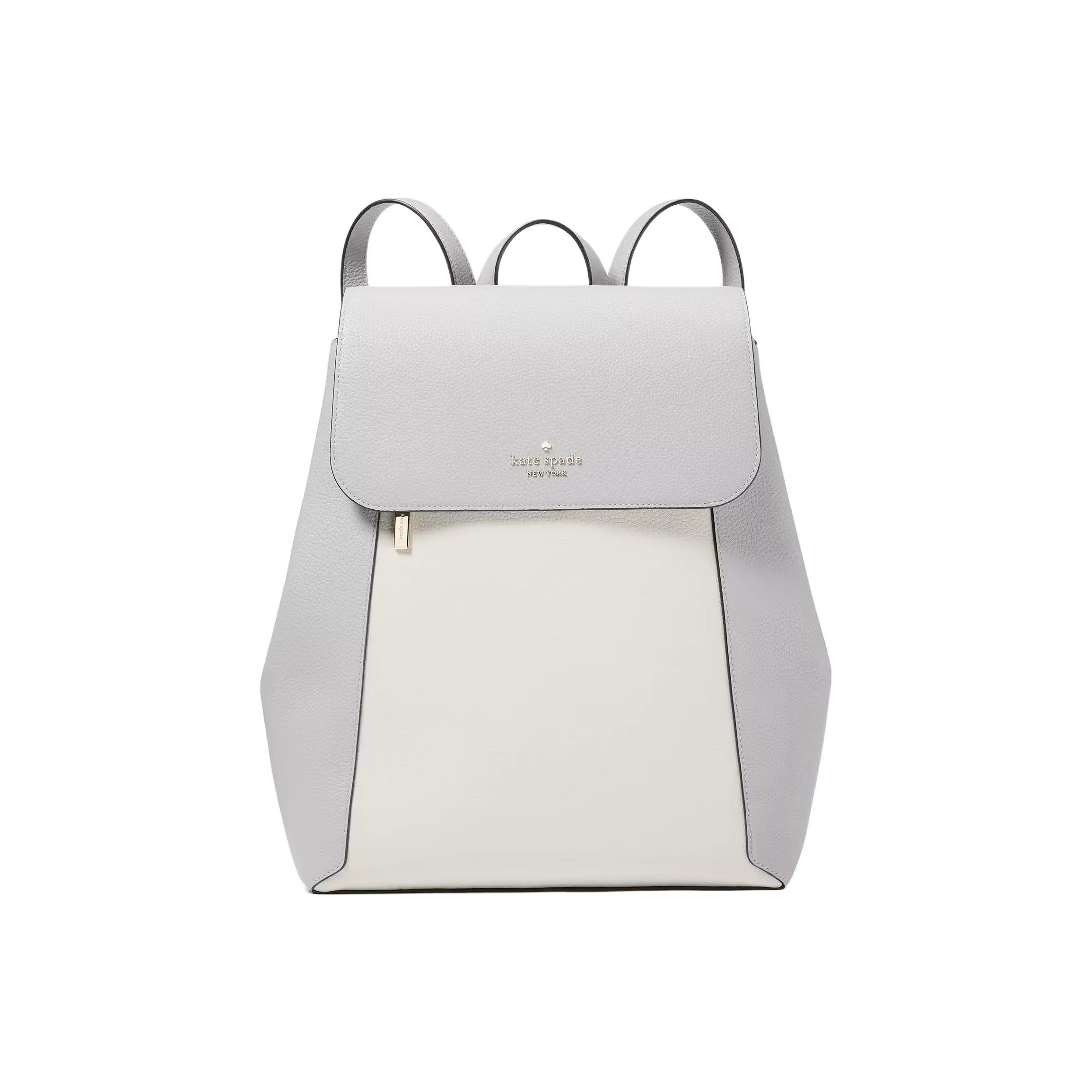 Kate Spade Litchi Grain Leather Backpack Women's Gray & White