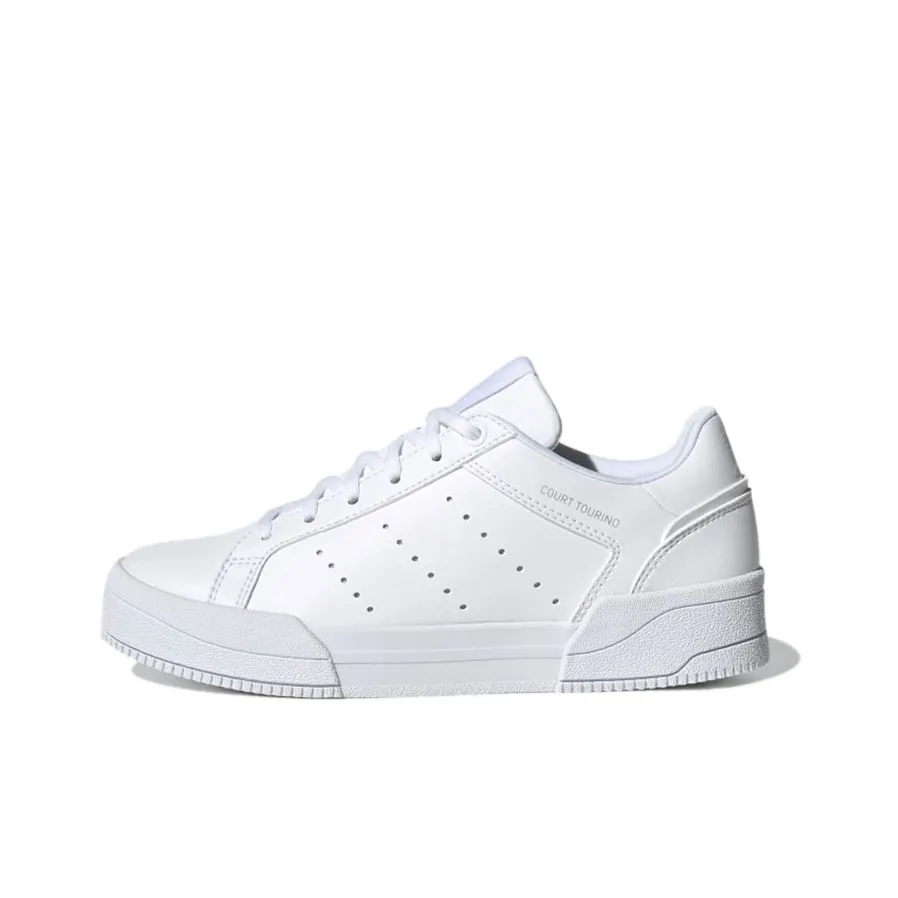 Adidas Originals Court Tourino J Low Топ Скейтборд Кроссовки Белый Подростки