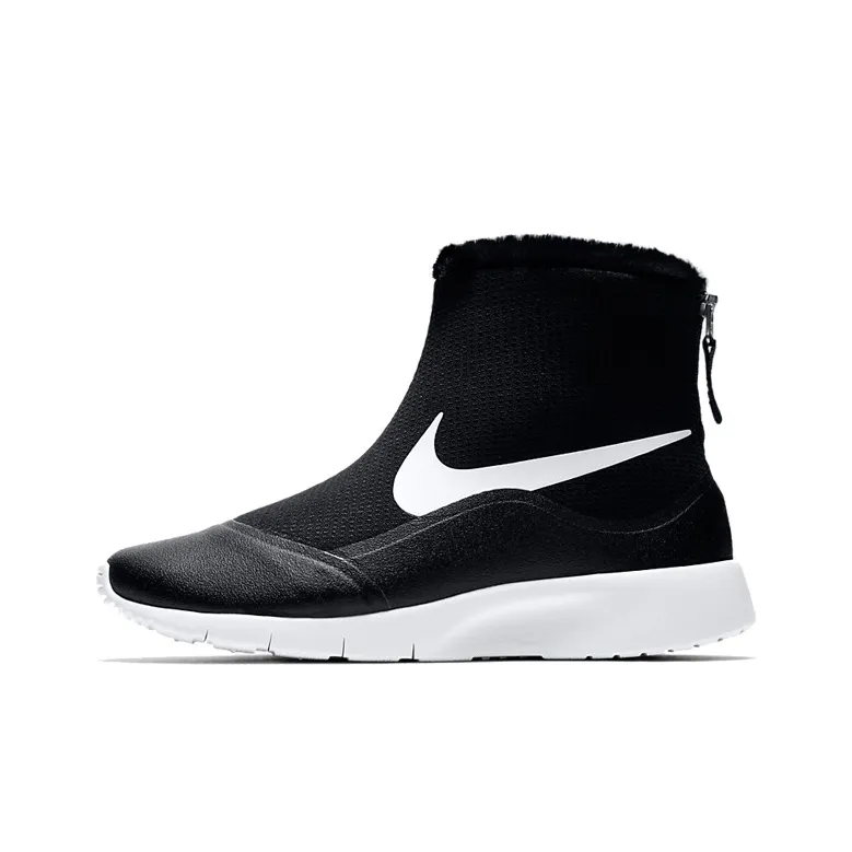 Nike HI противоскользящие высокие детские повседневные туфли черно-белые