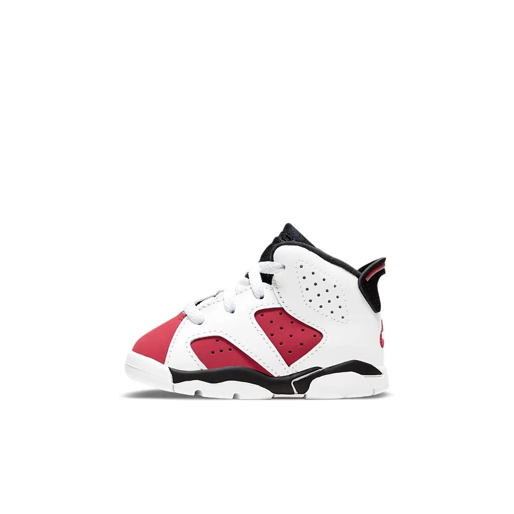 Jordan Air Jordan 6 Ретро 'Carmine' Высокие кеды Белый Красный Обувь для малышей и малышей