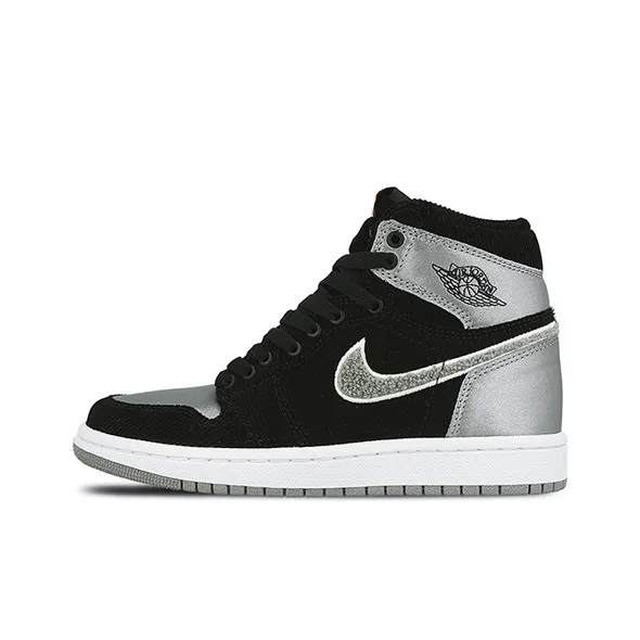 Jordan Air Jordan 1 Ретро High Aleali May Shadow High Топ Детские Баскетбольные Кроссовки Серебристо-Черные Подростки