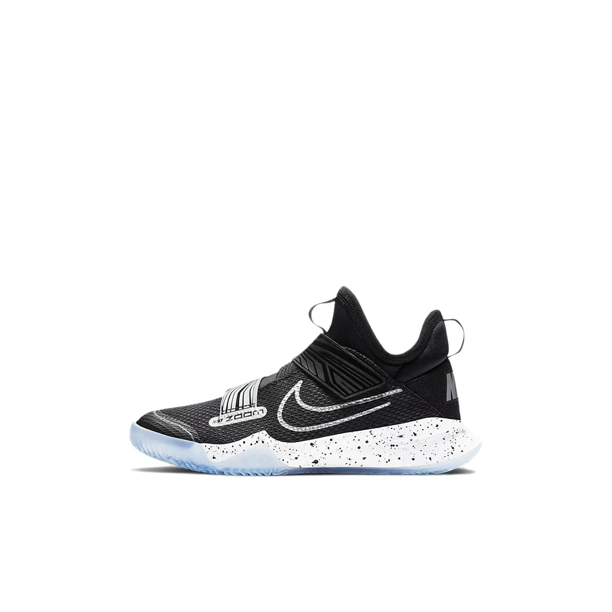 Nike GS Slip Resistant Cushioning Abrasion Resistant Low Top Children's Basketball Shoes Black White Kids'