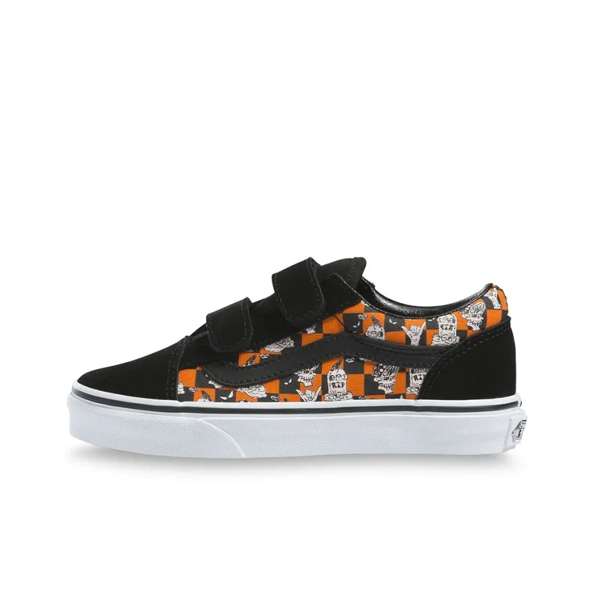 Vans Old Skool Low-Top Kids' Skateboarding Shoes Black Yellow Teenagers