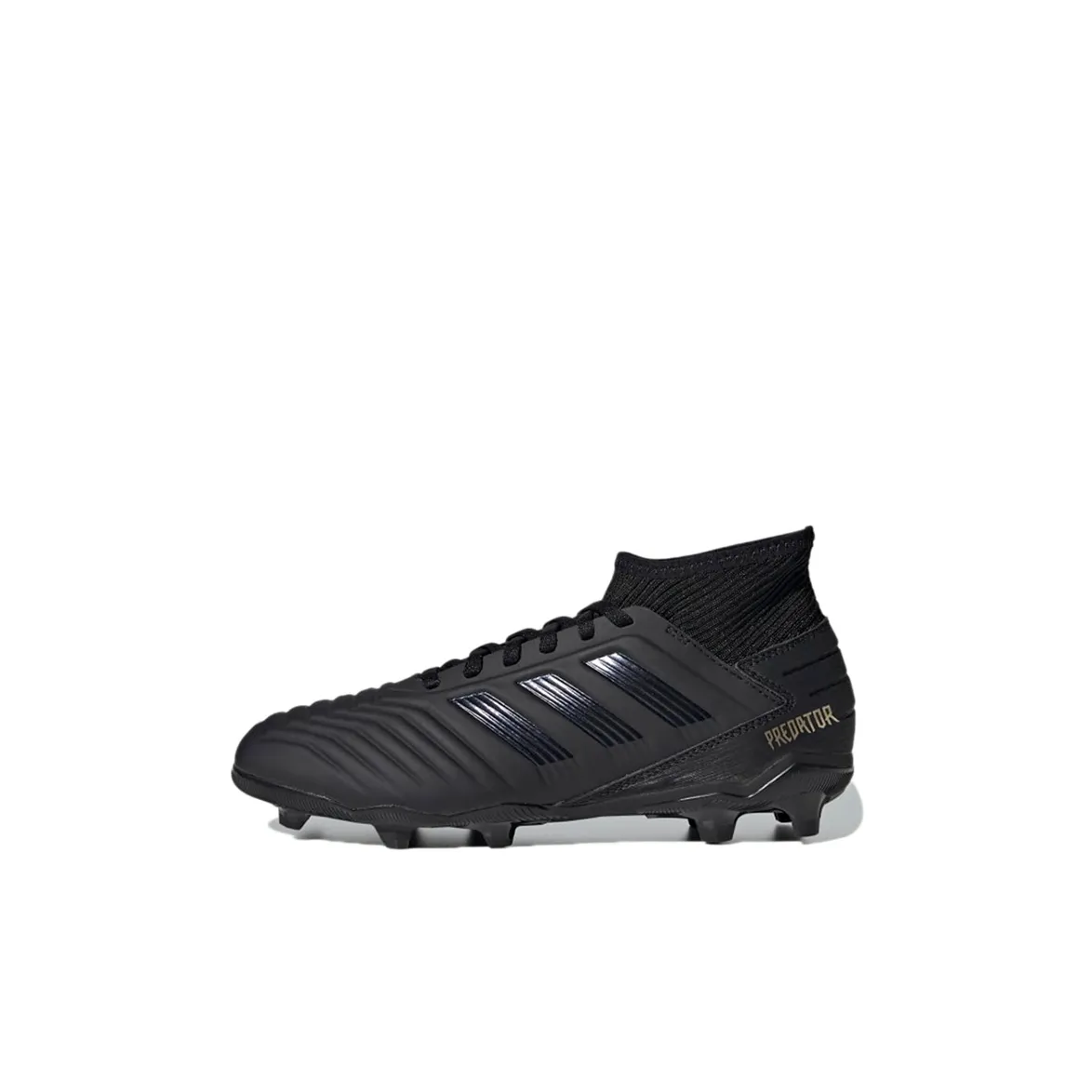 Adidas Predator 19,3 Устойчивые к истиранию MID Топ Футбольные бутсы Обсидиановый черный Детский