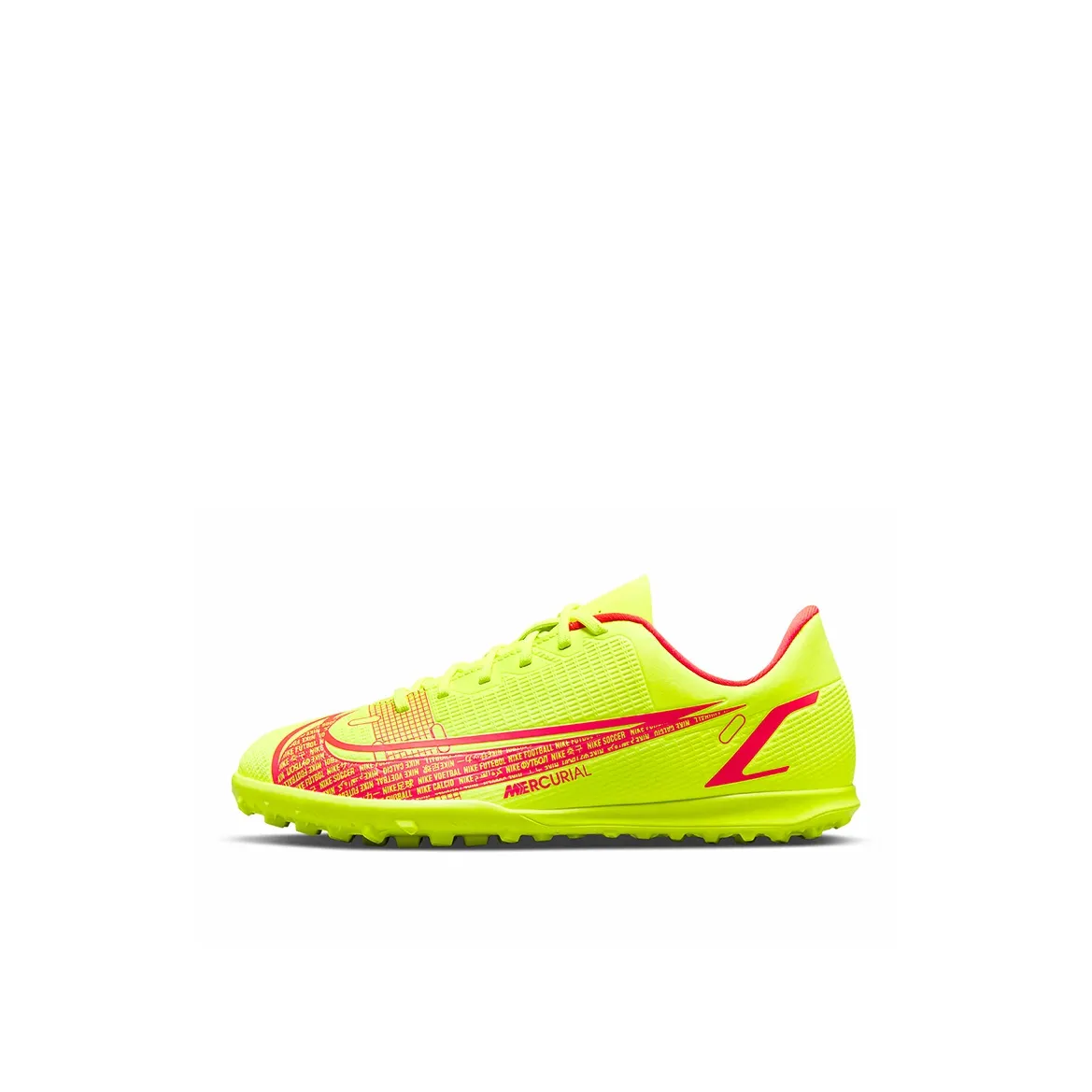Nike Mercurial Vapor 14 Abrasion Resistant Low Top Kids' Soccer Shoes Neon Yellow Kids'