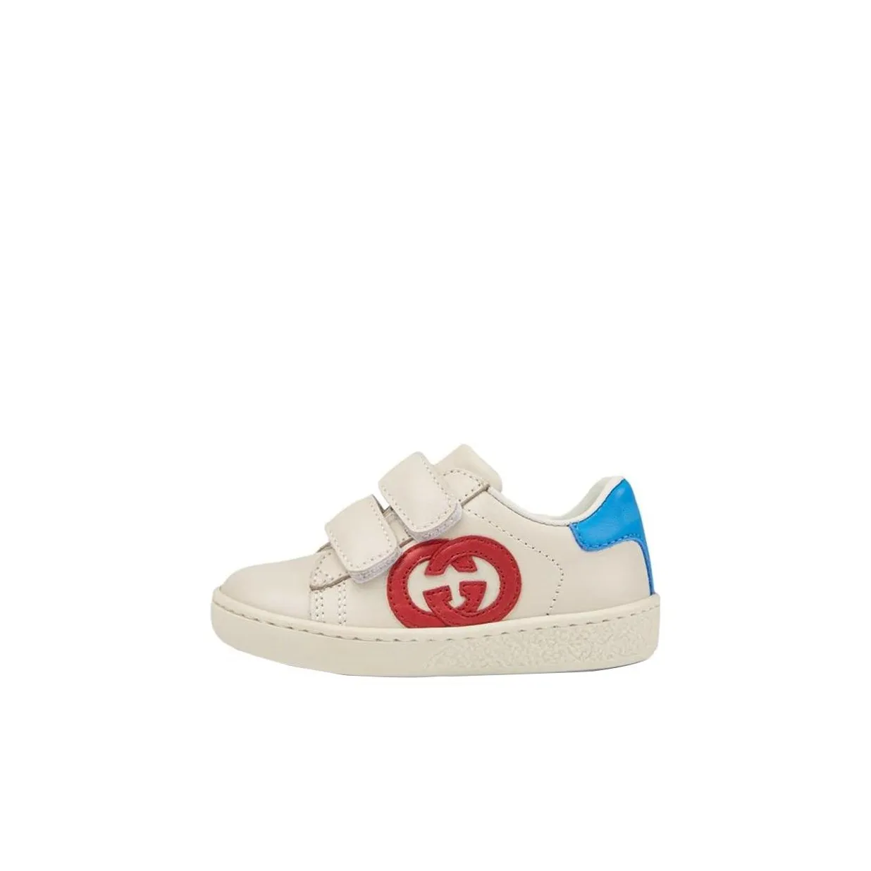 GUCCI Ace Leather Kids 'Interlocking G   Mystic White Hibiscus'