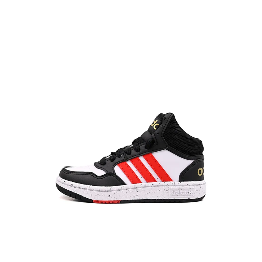 Adidas Hoops Mid Cloud White Vivid Red Core Black GS