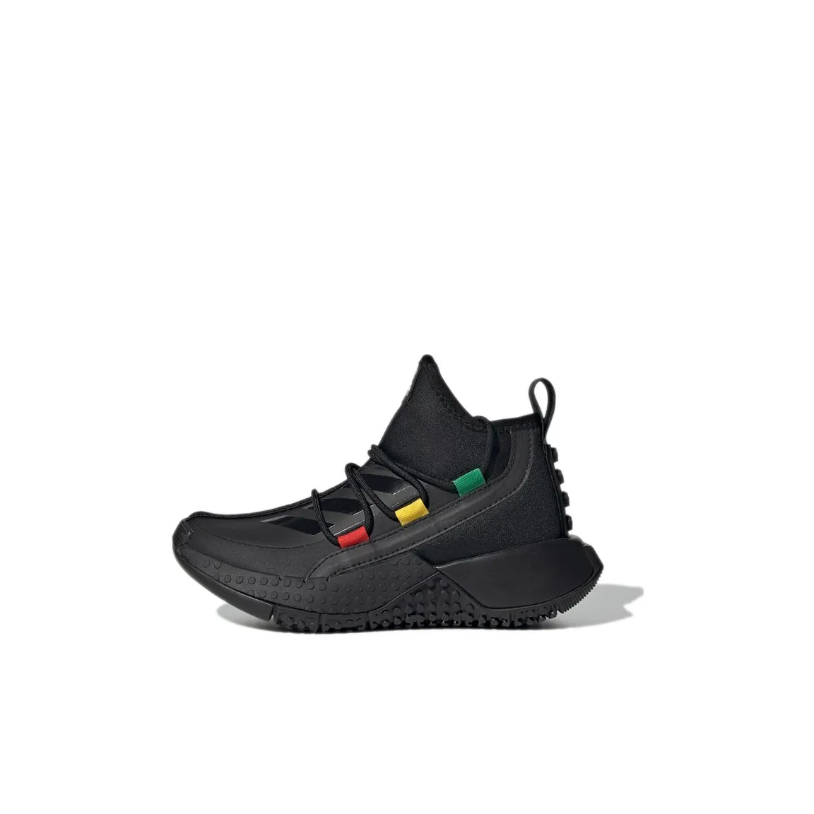 LEGO x Adidas Спортивный MID K Устойчивый к истиранию Дышащий MID Топ Детские Беговые Кроссовки Угольно-черный Детский