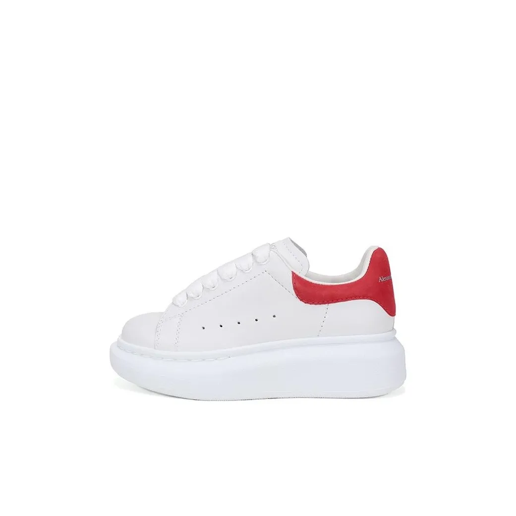 Alexander McQueen Oversized Sneaker Low Топ Детские Скейтбординги Белый и красный Дети Возраст 3-7 лет