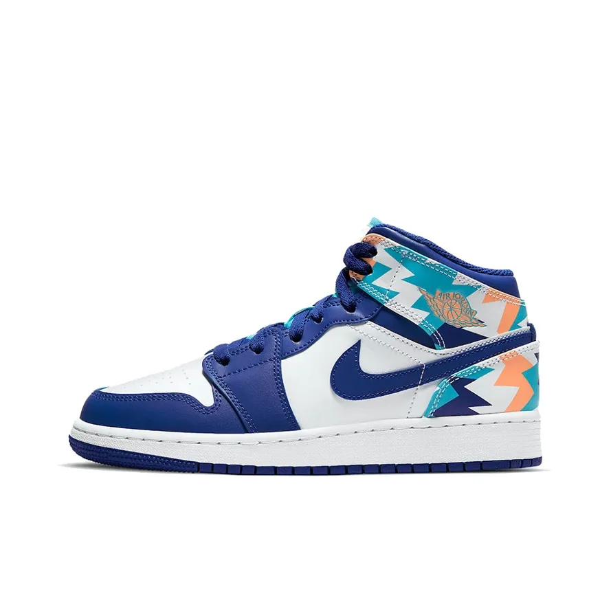 Jordan Air Jordan 1 Детские баскетбольные кроссовки MID Топ Унисекс