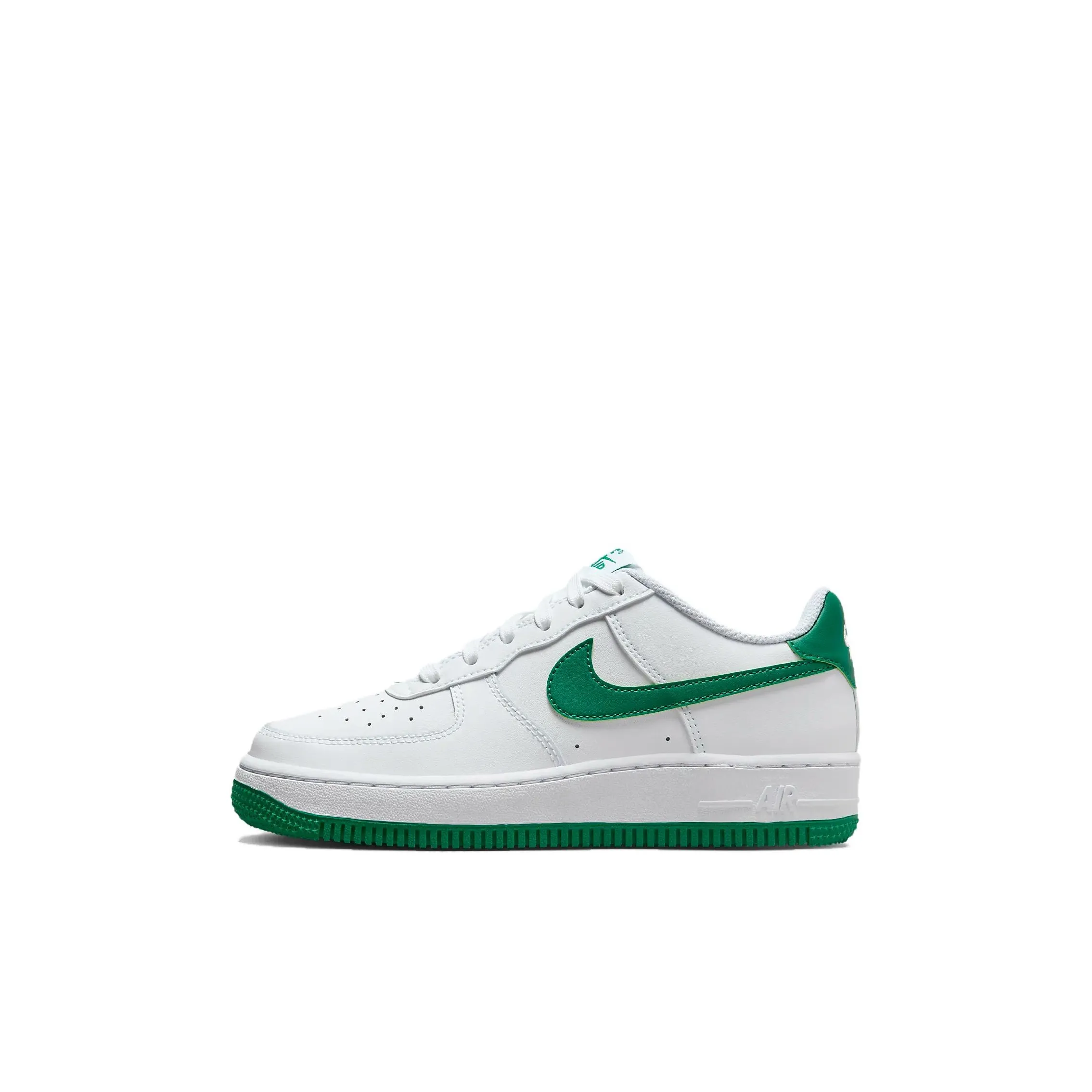 Nike Air FORCE 1 Амортизация Износостойкий Низкий Топ для Детского Скейтбординга Белый Зеленый Детский