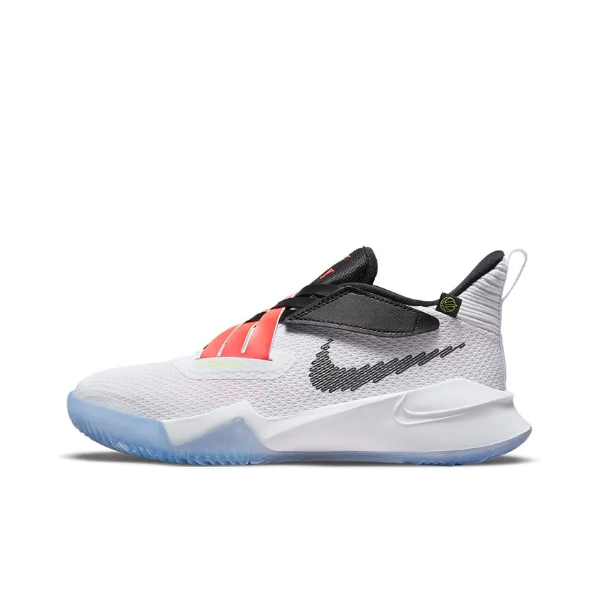 Nike Zoom Flight 2 Устойчивый к истиранию Дышащий Низкий Топ Детские Баскетбольные Кроссовки Hundred Розовый Черный