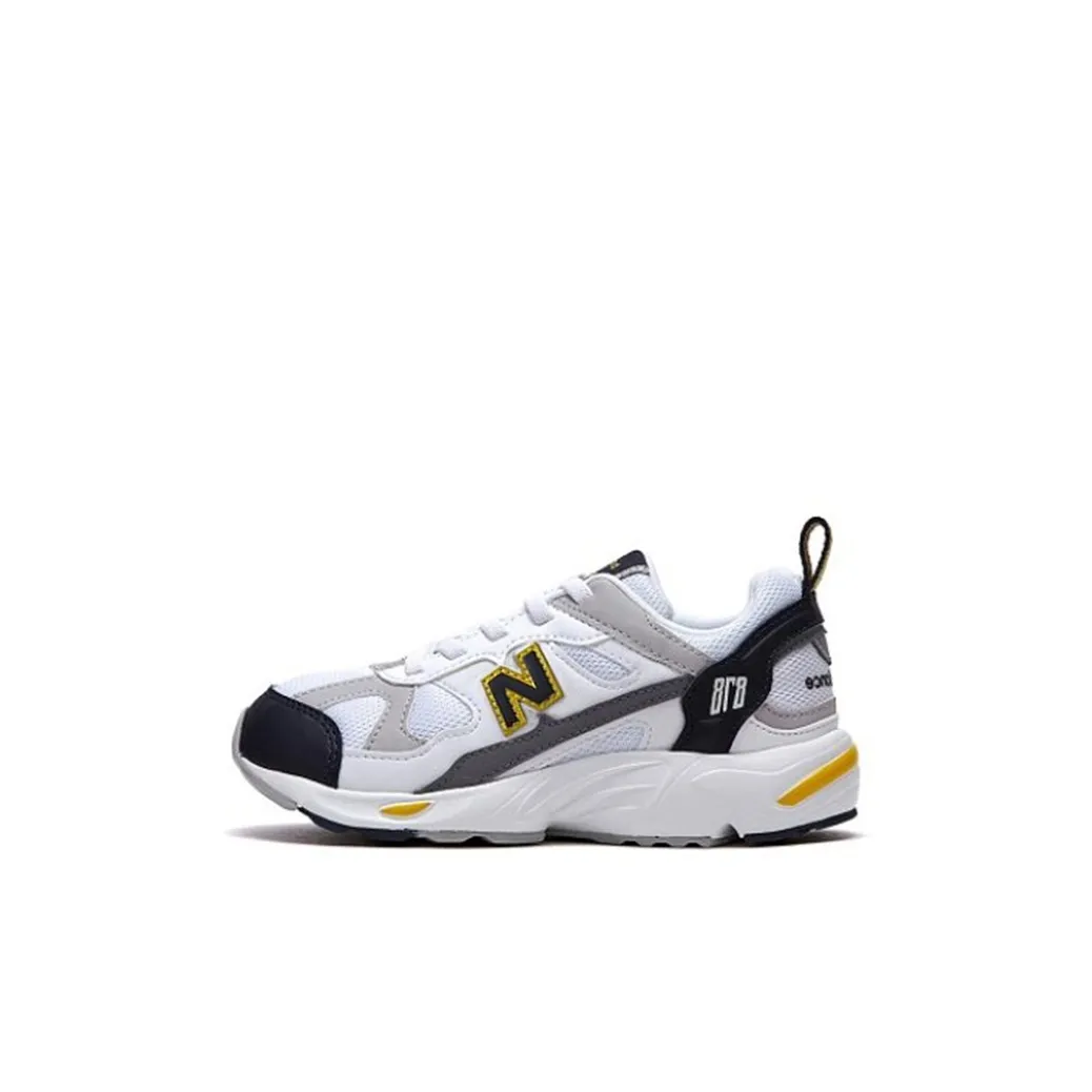 New Balance NB 878 Wear Resistant Low Top Kids' Running Shoes White Gray Children Aged 3 7 Years Old