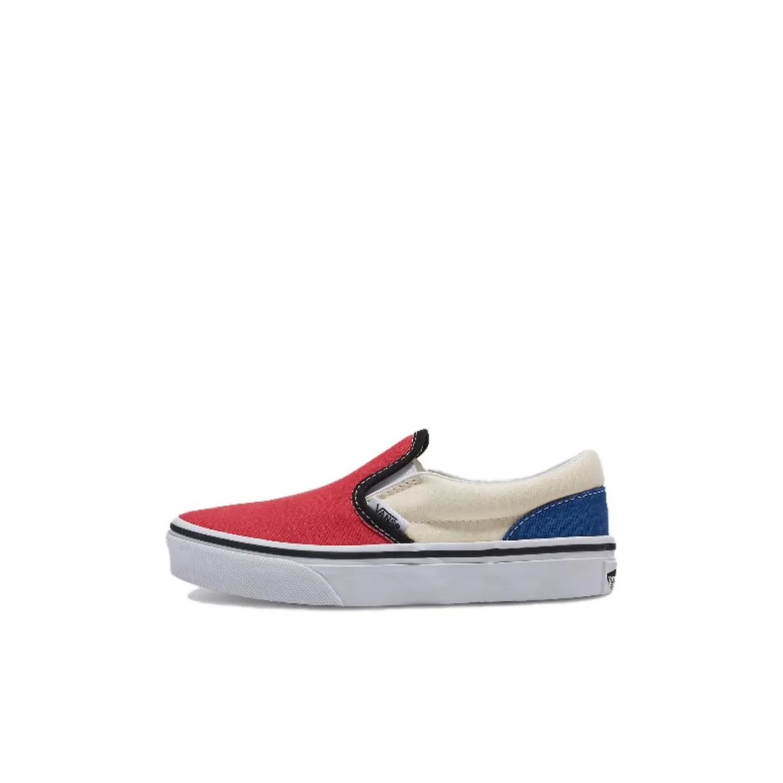 Vans Slip on Series Low Top Kids' Skateboarding Shoes White Red Kids'