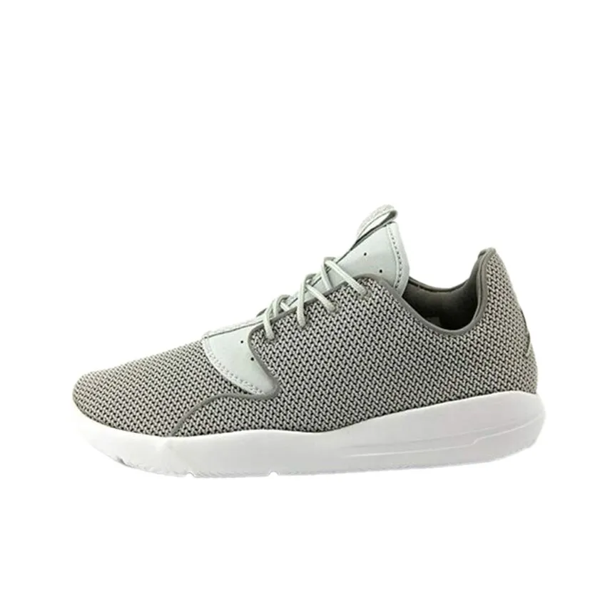 Jordan Eclipse Anti Slip And Wear Resistant Breathable Low Top Children's Basketball Shoes Gray White Teenagers