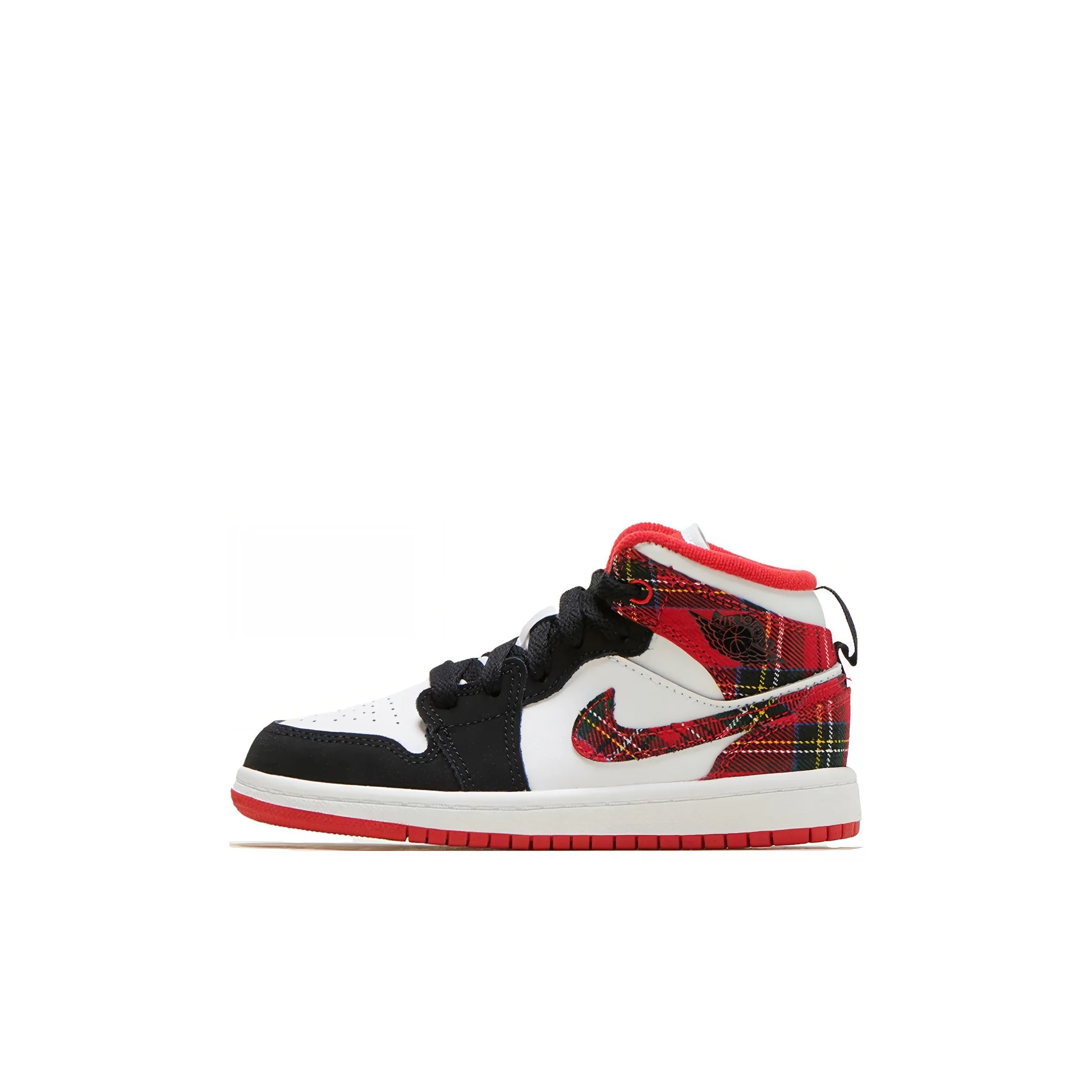 Jordan Air Jordan 1 MID Топ Детские баскетбольные кроссовки Красный зеленый для детей 3-7 лет