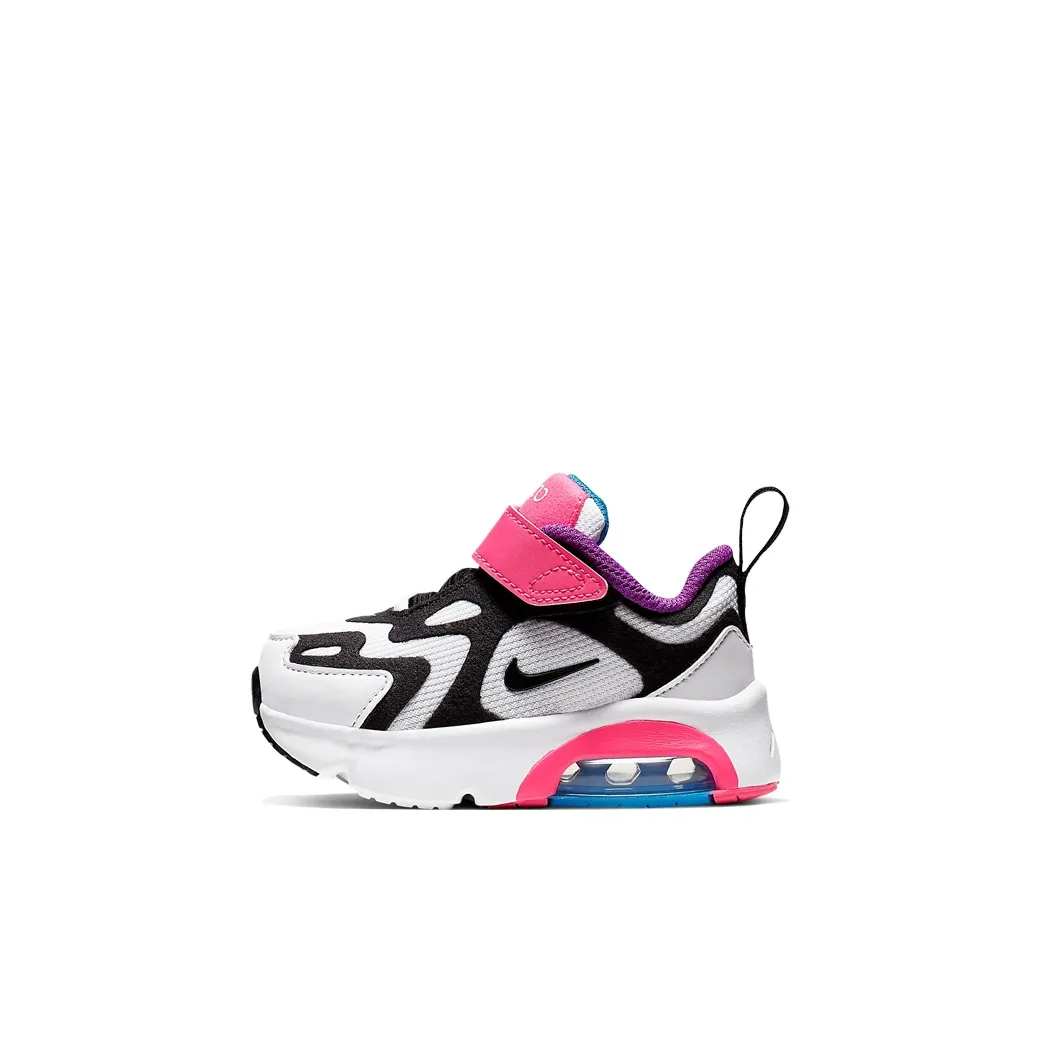 Nike Air Max 200 Low Топ Обувь для малышей Белый Черный Розовый Многоцветный Infant And Toddler