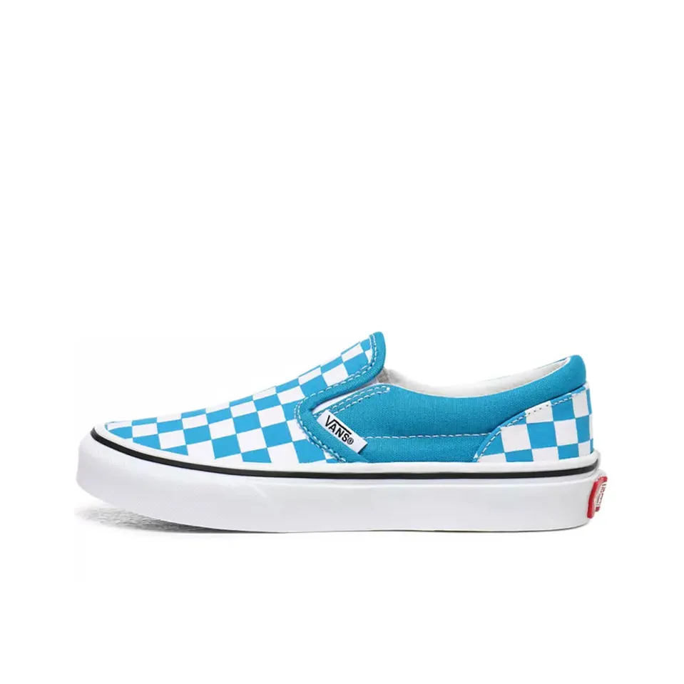 Vans Slip-on Low-Top Kids' Skateboarding Shoes Blue Teenagers