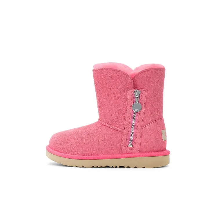 UGG Bailey Zip Короткий Теплый Ускоритель Изоляции Устойчивый к Износу Снегокат для Детей Возрастом 3-7 Лет Розовый