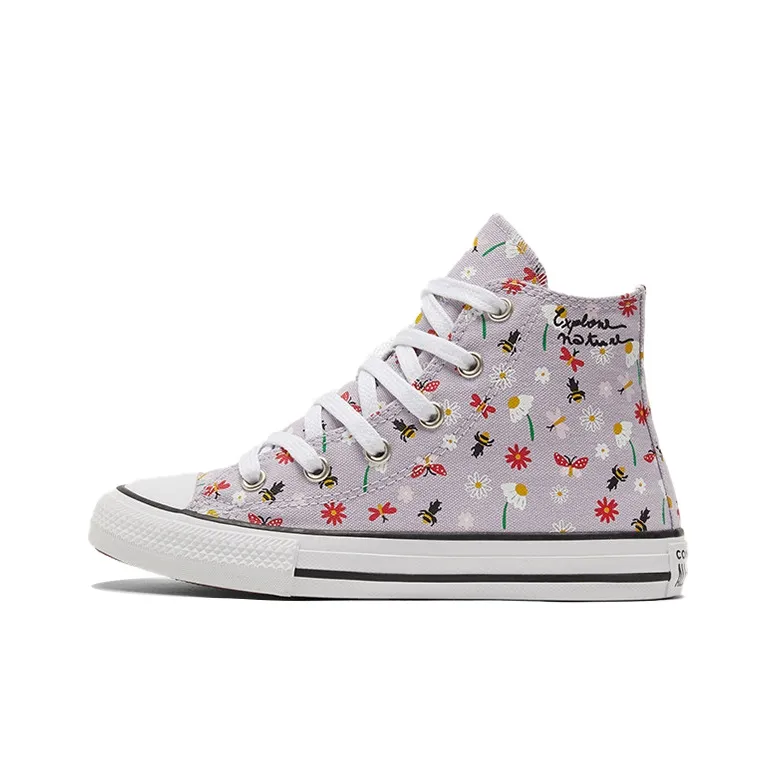 Converse Chuck Taylor All Star High Top Kids Canvas Shoes Purple