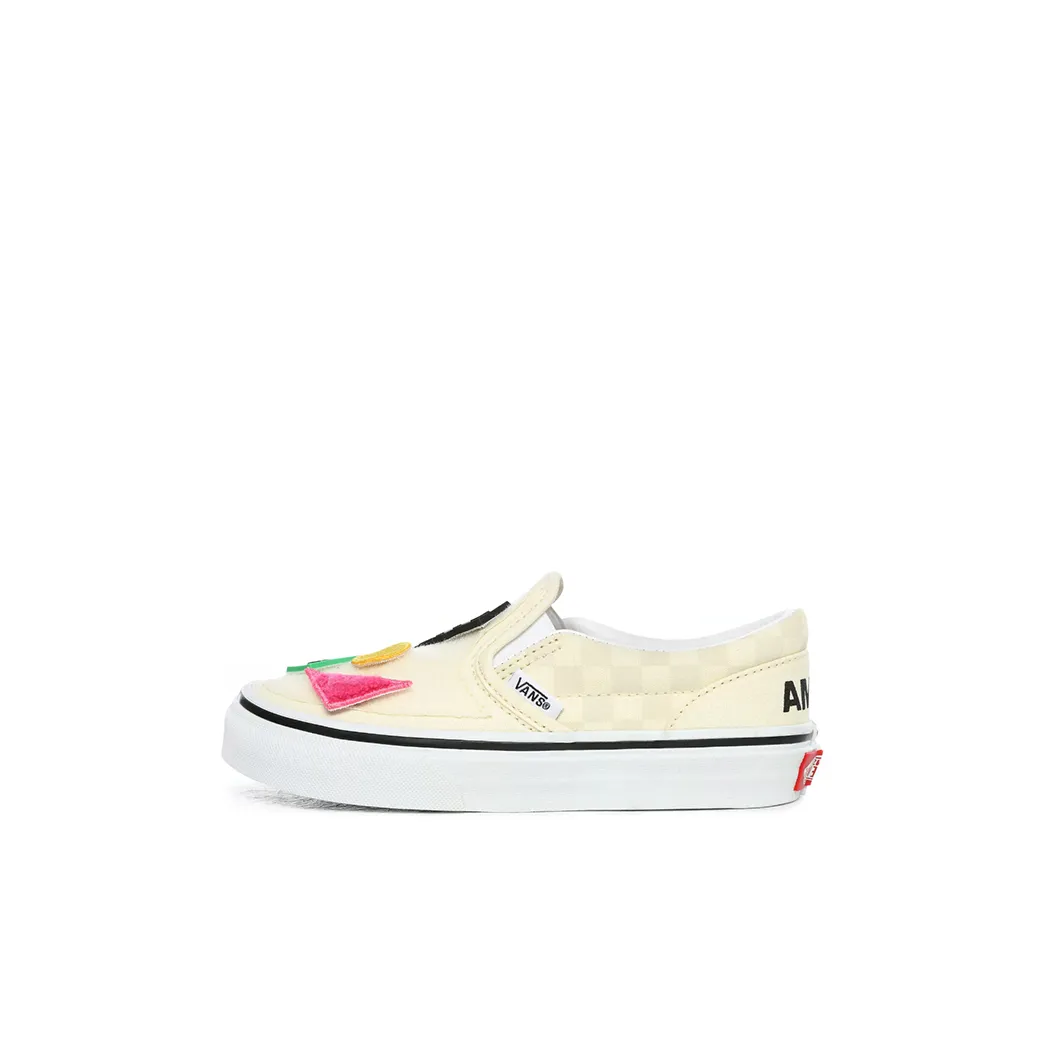 MoMA x Vans Slip On Series Low Топ Детские Скейтбординги Розовый для детей 3-7 лет