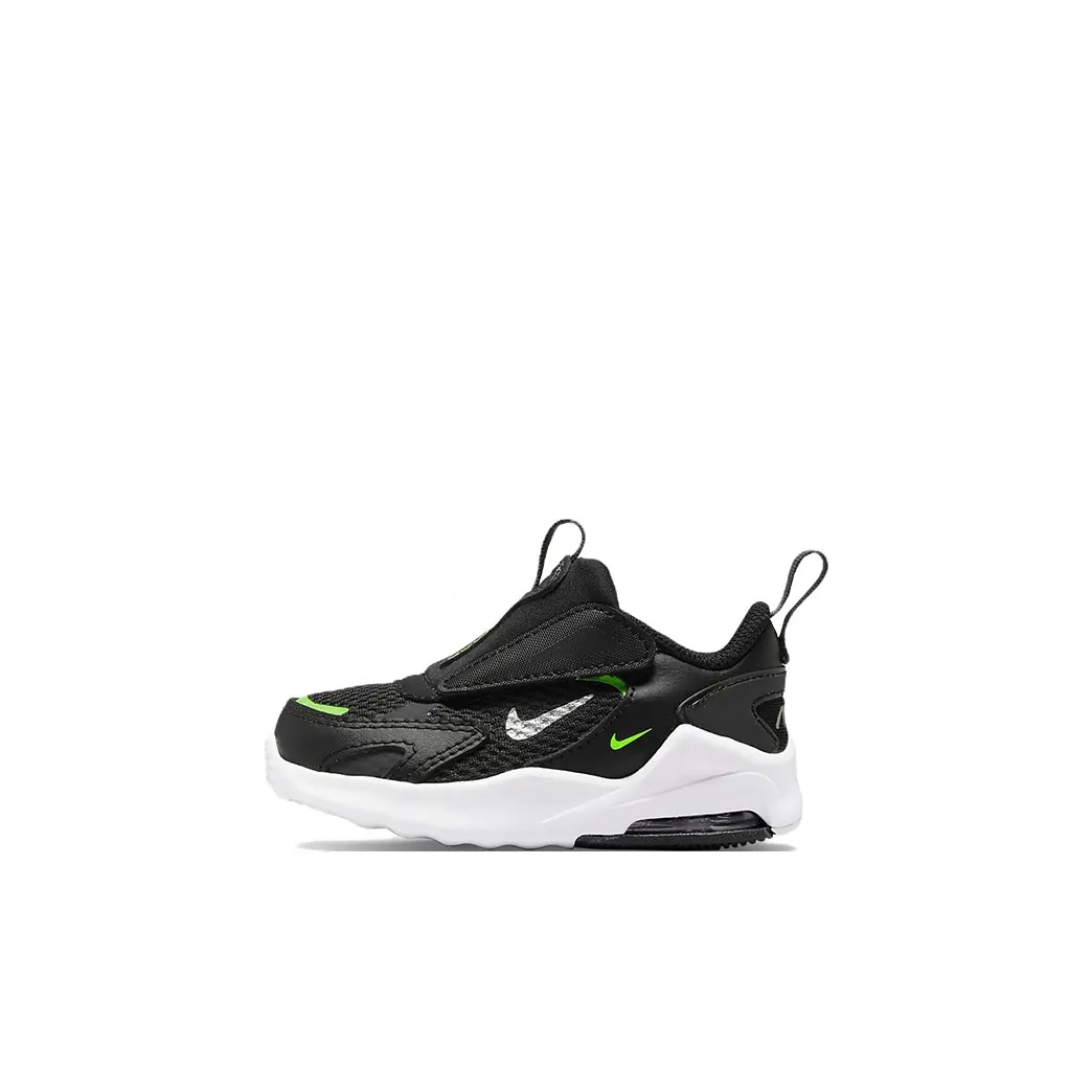 Nike Air Max Bolt Low Топ Беговые кроссовки Черный белый Для малышей и детей дошкольного возраста