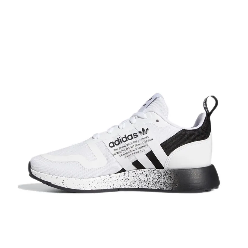 Adidas Originals MULTI J Устойчивые к истиранию низкие беговые кроссовки Белый Черный Подростки