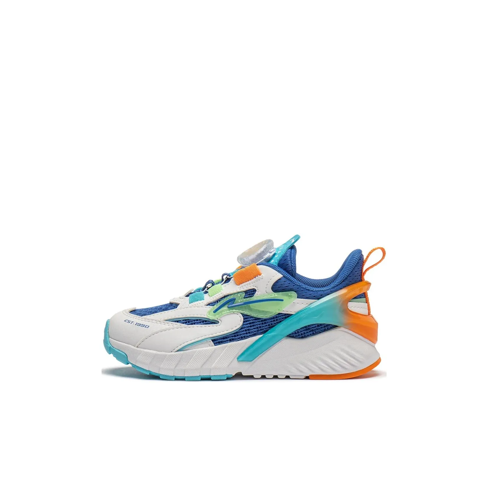 LINING YOUNG Galaxy V2 Slip-on Резиновые амортизаторы Низкий Топ KIDS Lifestyle Shoes Сине-белый Детский