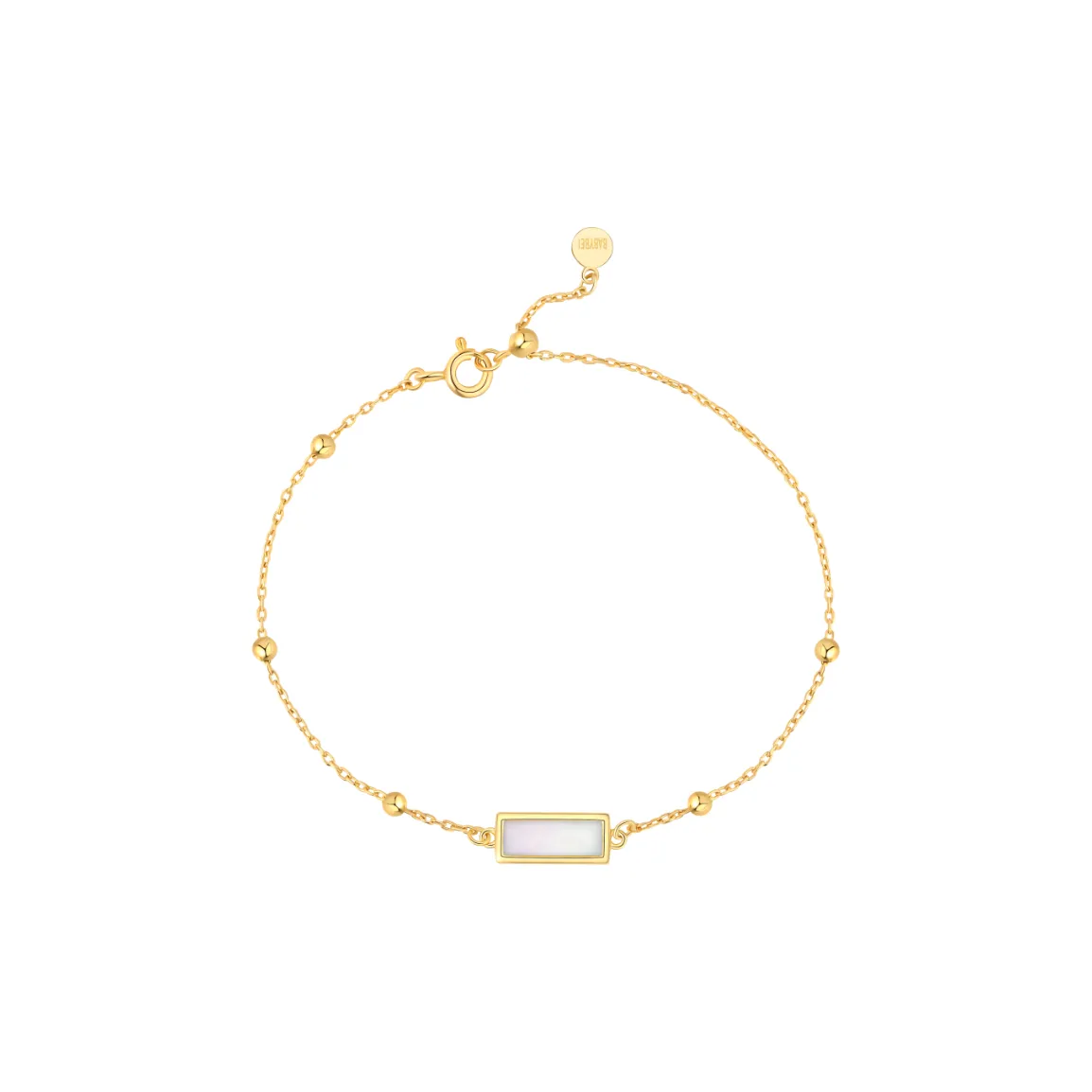 BABYBEI 925 стерлинговое серебро браслеты из жемчужной раковины женские