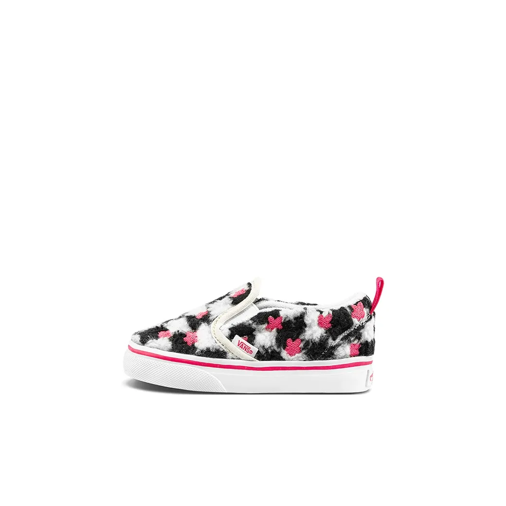 VANS Низкая юбка On Series Low Топ Обувь для малышей Черный белый розовый Infant And Toddler