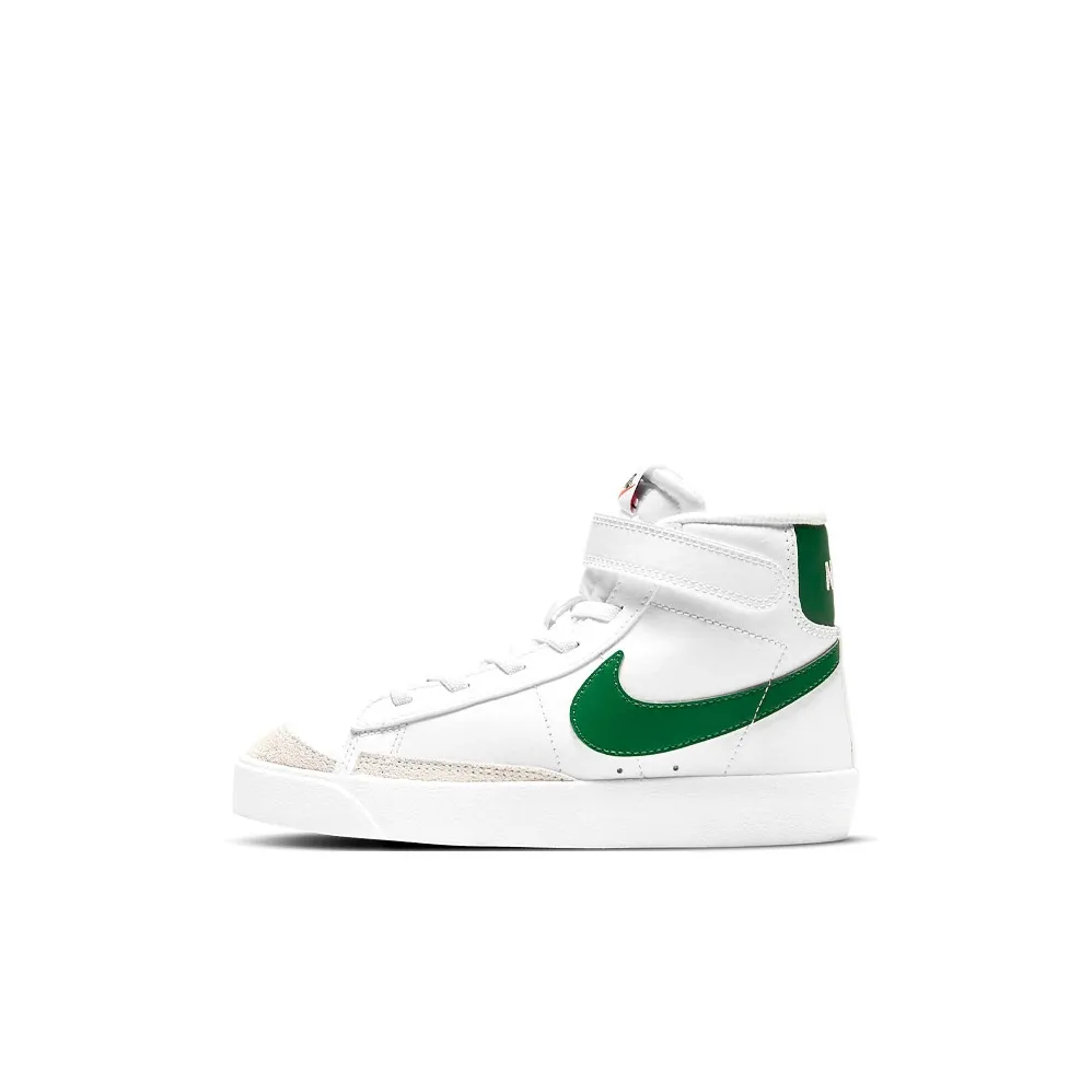 Nike Blazer Mid Топ Детские Скейтбординги Бело-зеленый Children Возраст 3-7 лет
