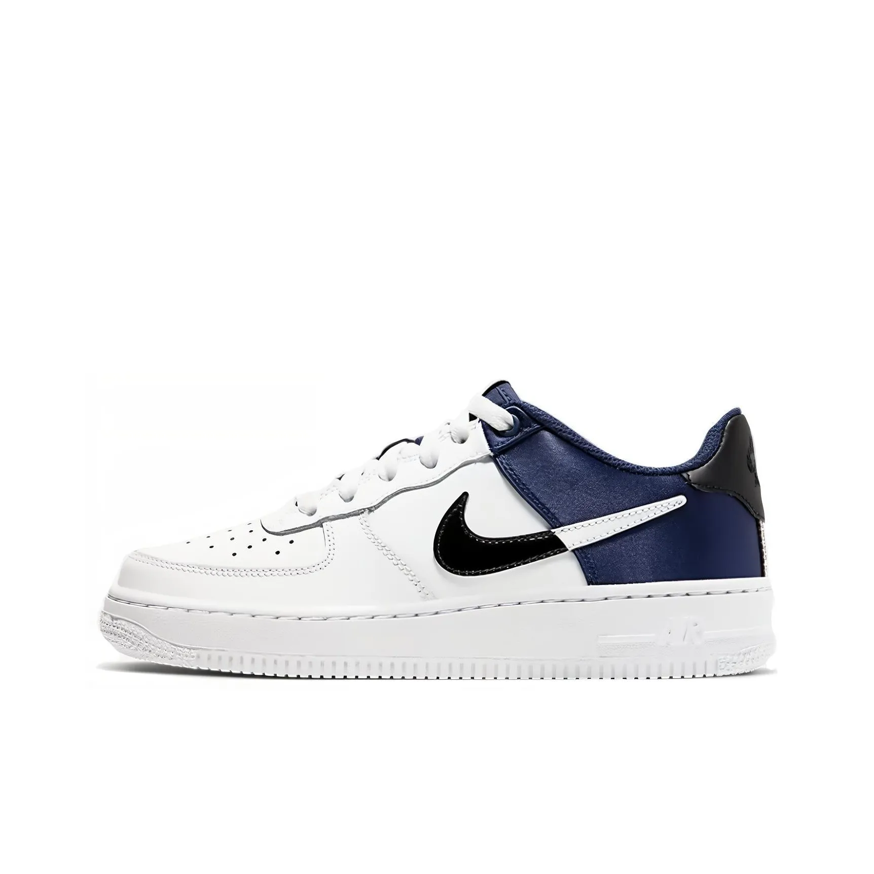 Nike Air FORCE 1 Broken Крючок Шелк Устойчивый к Износу Низкий Топ Детские Скейтбординги Синий Подростки