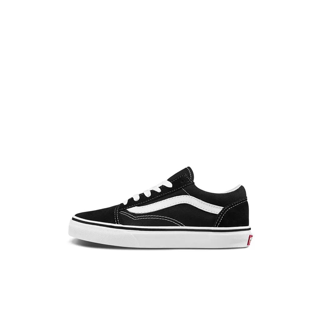 Vans Classic Устойчивые к истиранию Низкие Кроссовки для скейтбординга Черно-белые Для детей от 3 до 7 лет