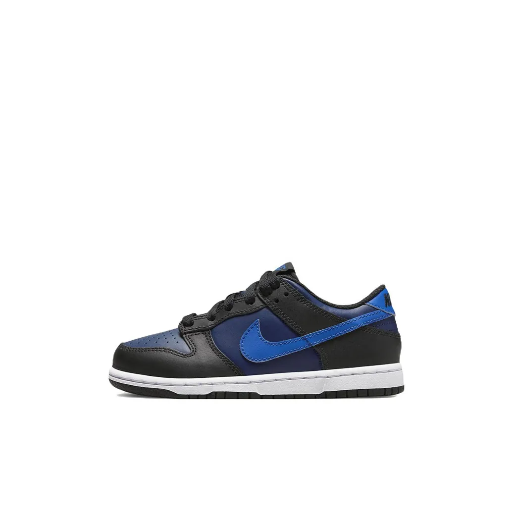 Nike Dunk Low Топ Детские Скейтбординги Чёрно-синий Children Возраст 3-7 лет