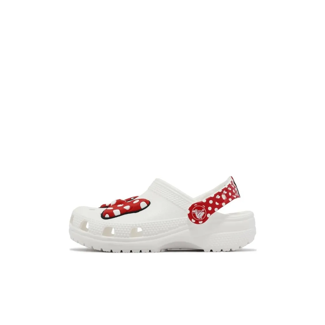 Crocs Disney Minnie Mouse Cls Clg K Амортизация Износостойкие Детские Домашние Тапочки Белый Красный Малыш