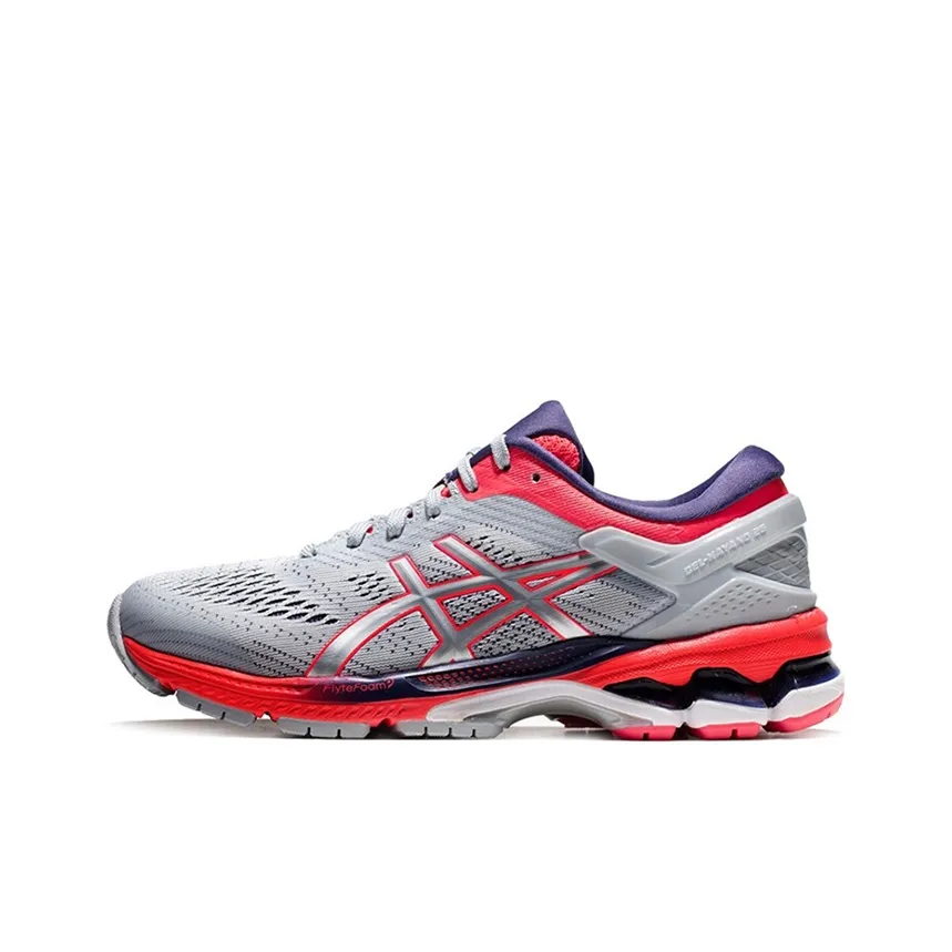 Asics Gel Kayano 26 Low Top Kids' Running Shoes Gray Silver Teenagers