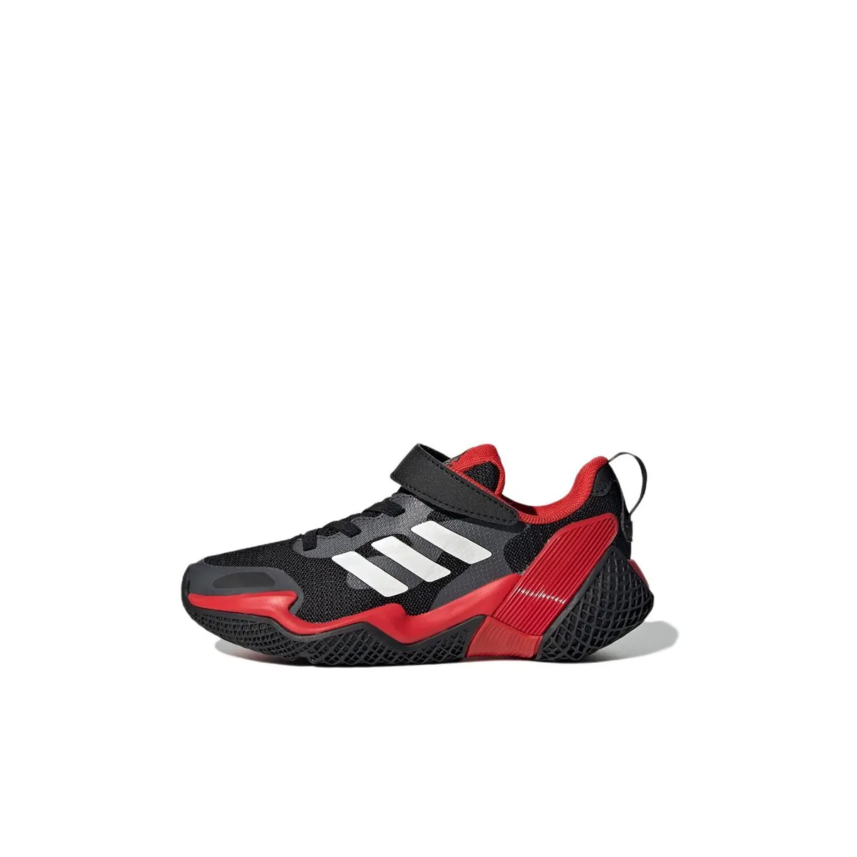 Adidas 4Uture Rnr El K Аbrasion Resistant Низкий Топ Детская Беговая Обувь Черный Красный Детский